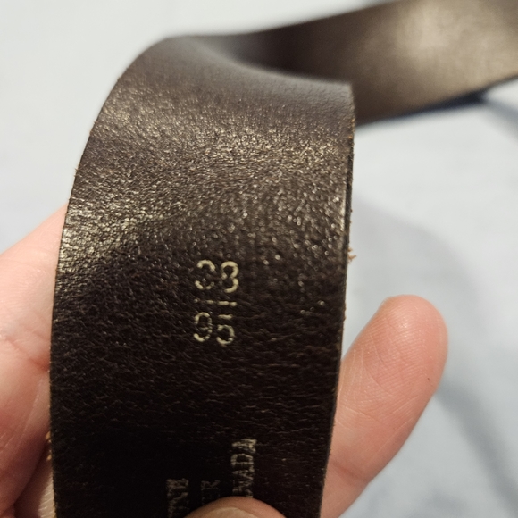 Perry Ellis men's dark brown leather belt - Picture 8 of 11